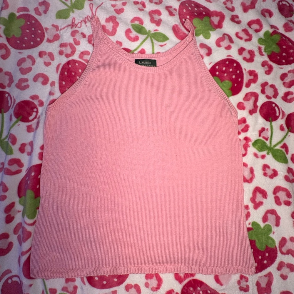 Lauren Ralph Lauren Vibrant Pink Knit Top